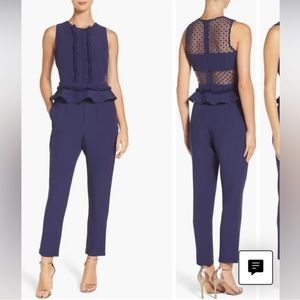 Nordstrom Navy Sleeveless Jumpsuit